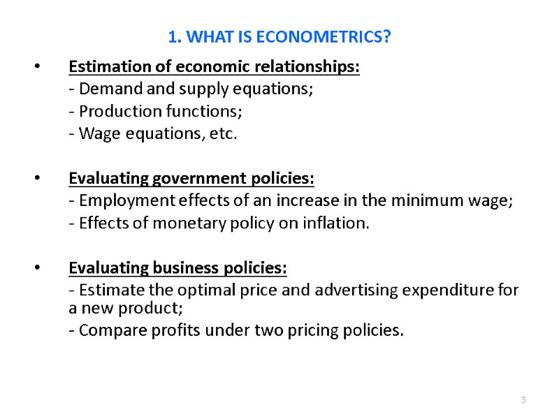 define empirical economic research